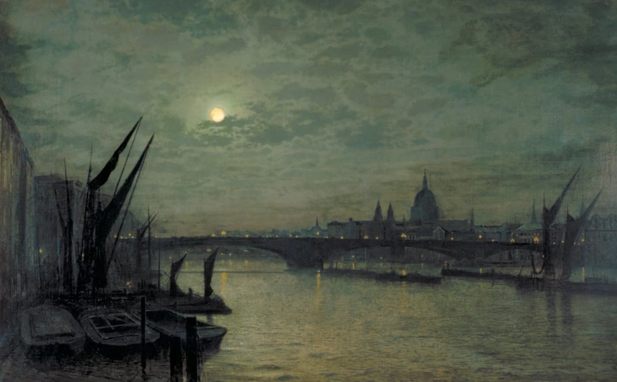 Il Tamigi al chiaro di luna con il Southwark Bridge, 1884